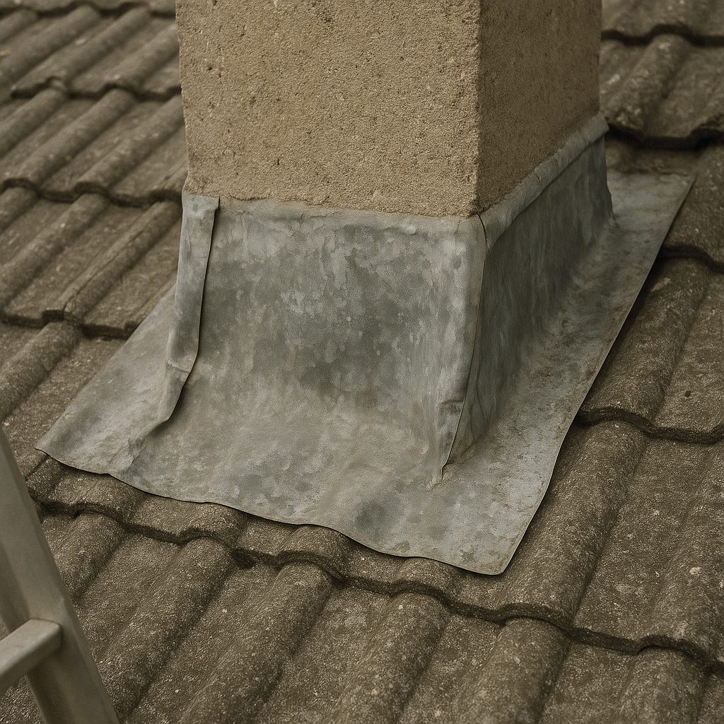 Chimney flashing joint